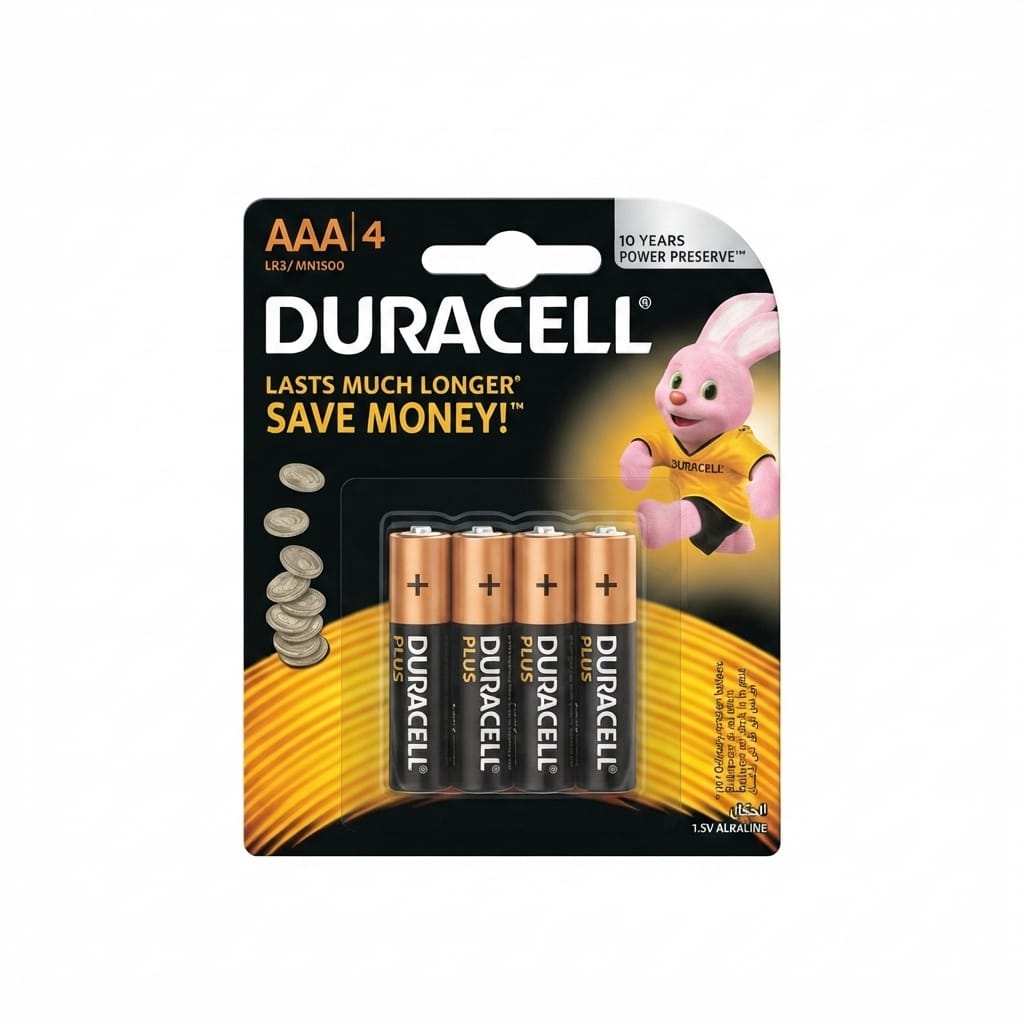 Duracell AAA batteries, buttons 4 pieces