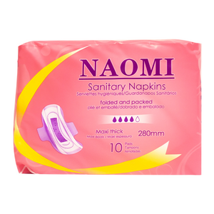 B.H Naomi sanitary napkins maxi 280mm 10 pieces