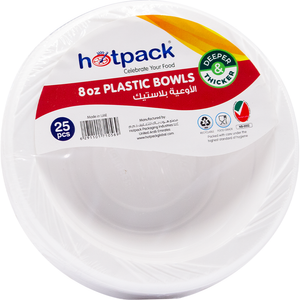 Hotpack disposable plastic bowls 25 pieces