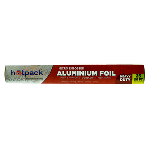 Hotpack heavy duty embossed aluminum foil 25 sqft
