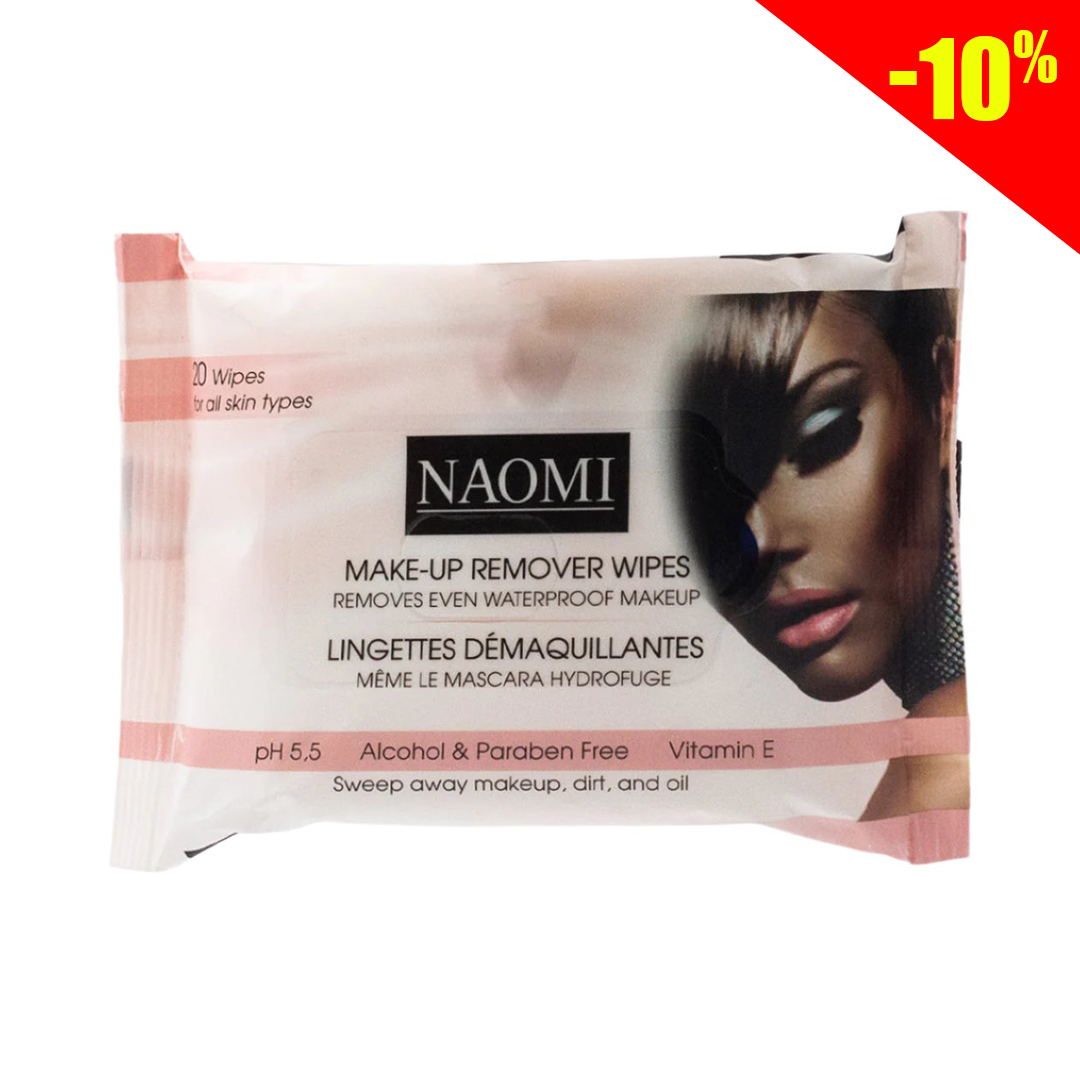 Naomi makeup removal wipes 20 pieces