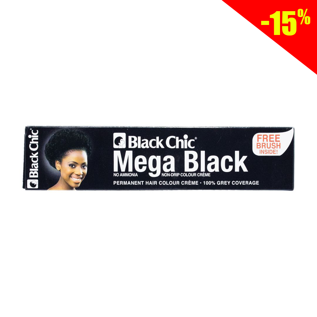 Black Chic permanent hair color Mega Black 28ml