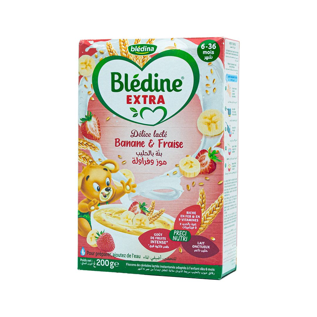 Bledine extra delight milk banana &amp; strawberry 200g