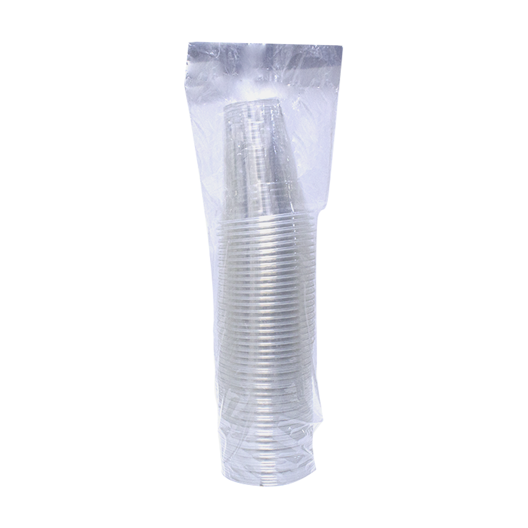 Makasi Transparent Cups with Lids 12oz 50pcs