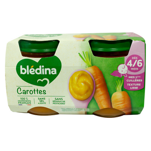 Bledina Carrot Baby Puree 2x130g
