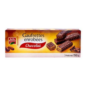 Belle France Biscuit Wafers Coated in Chocolate 150g