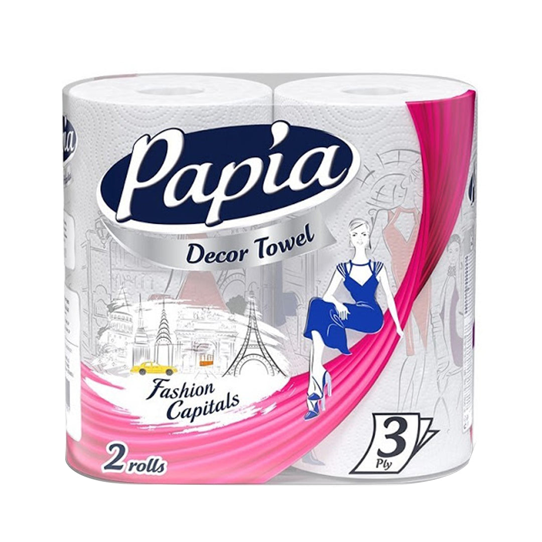 Papia fashion capitals decor paper towels 2 rolls
