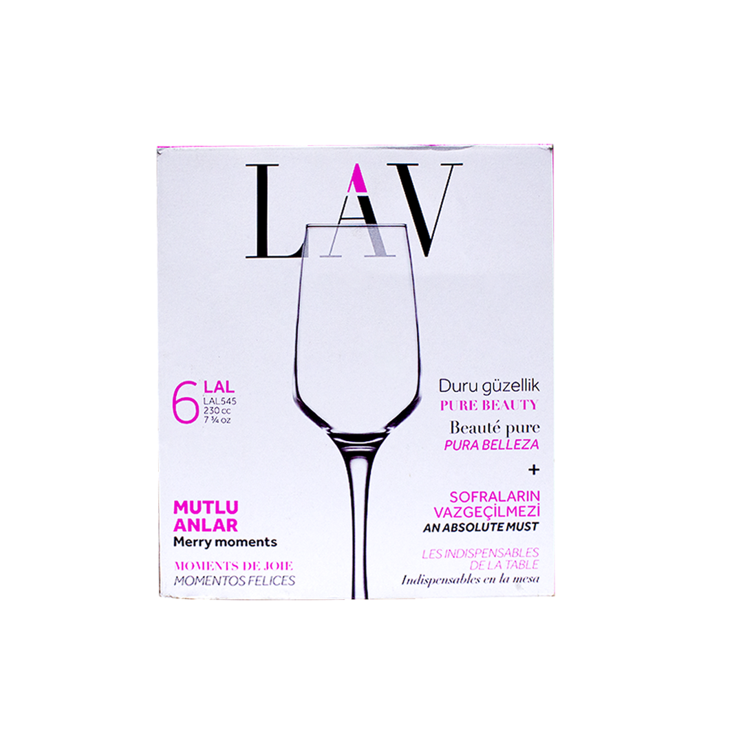 Lav Champagne Glass 6 Pieces No. LAL545