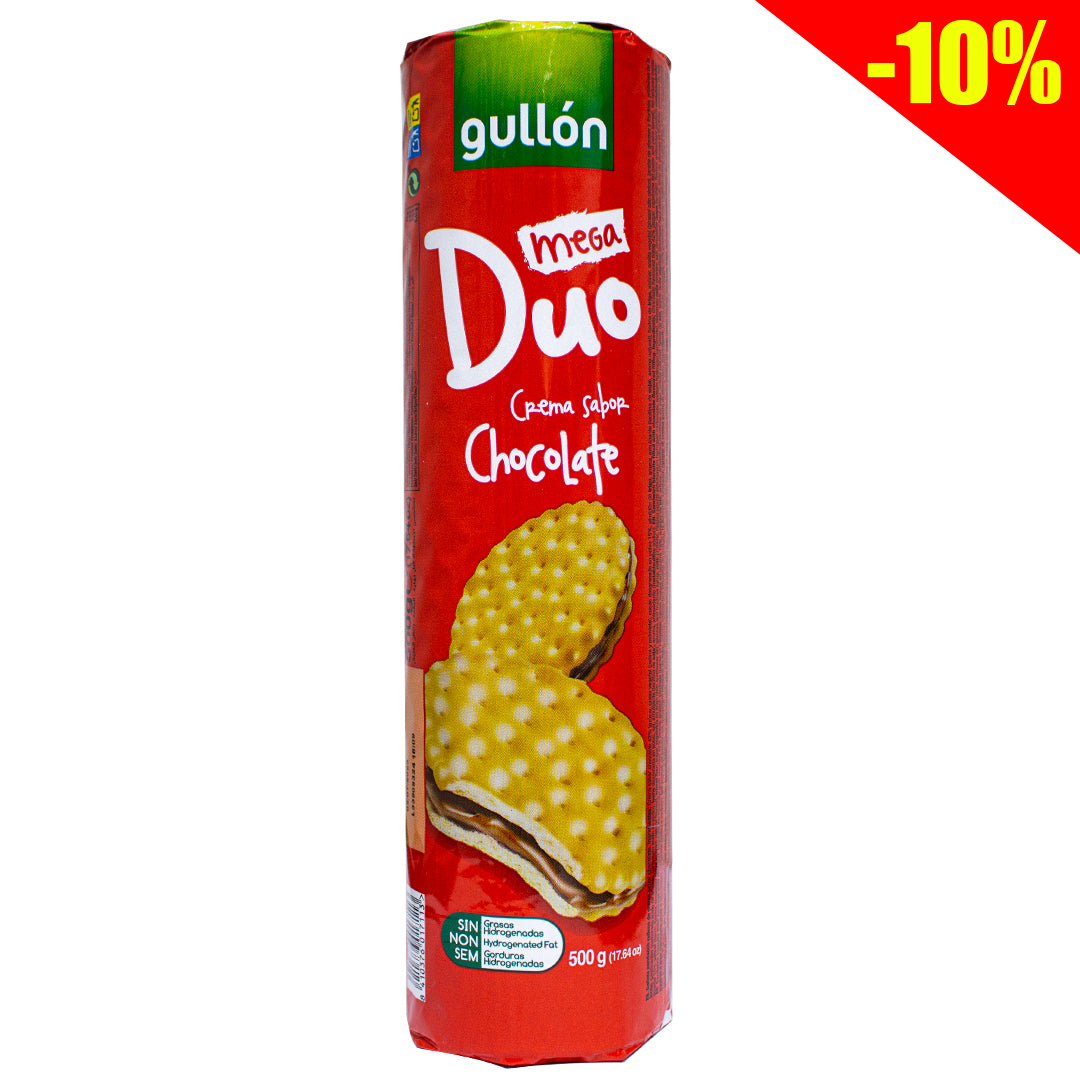 Gullon mega duo chocolate flavor cream biscuit 500g