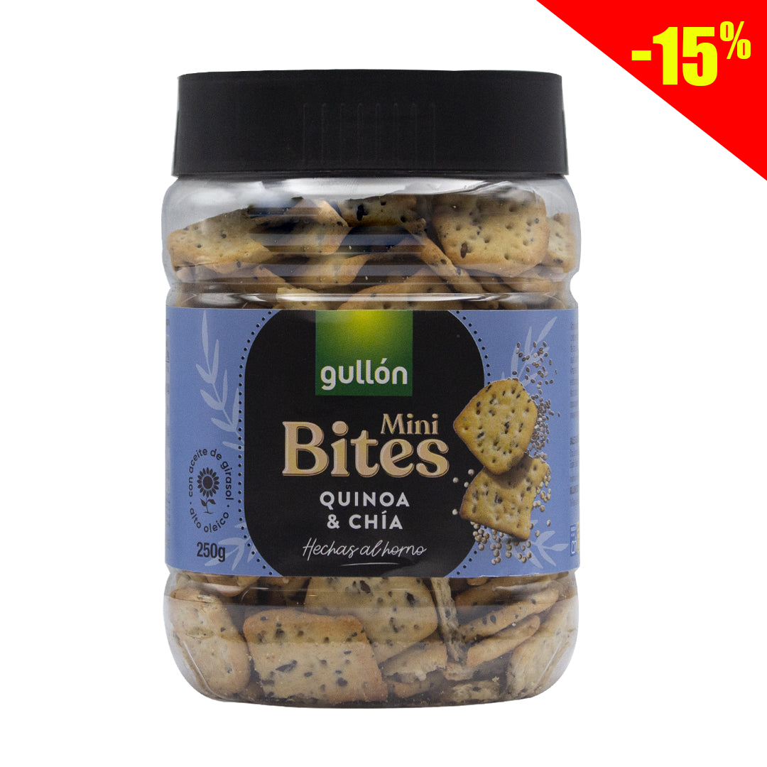 Gullon mini bites quinoa and chia biscuits 250g