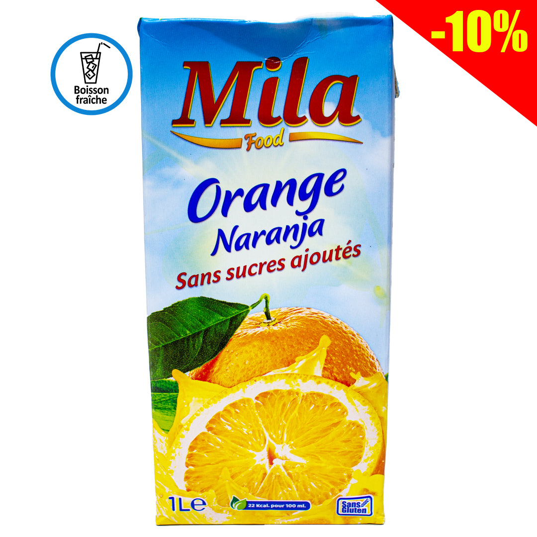 Mila food orange juice no added sugar 1l