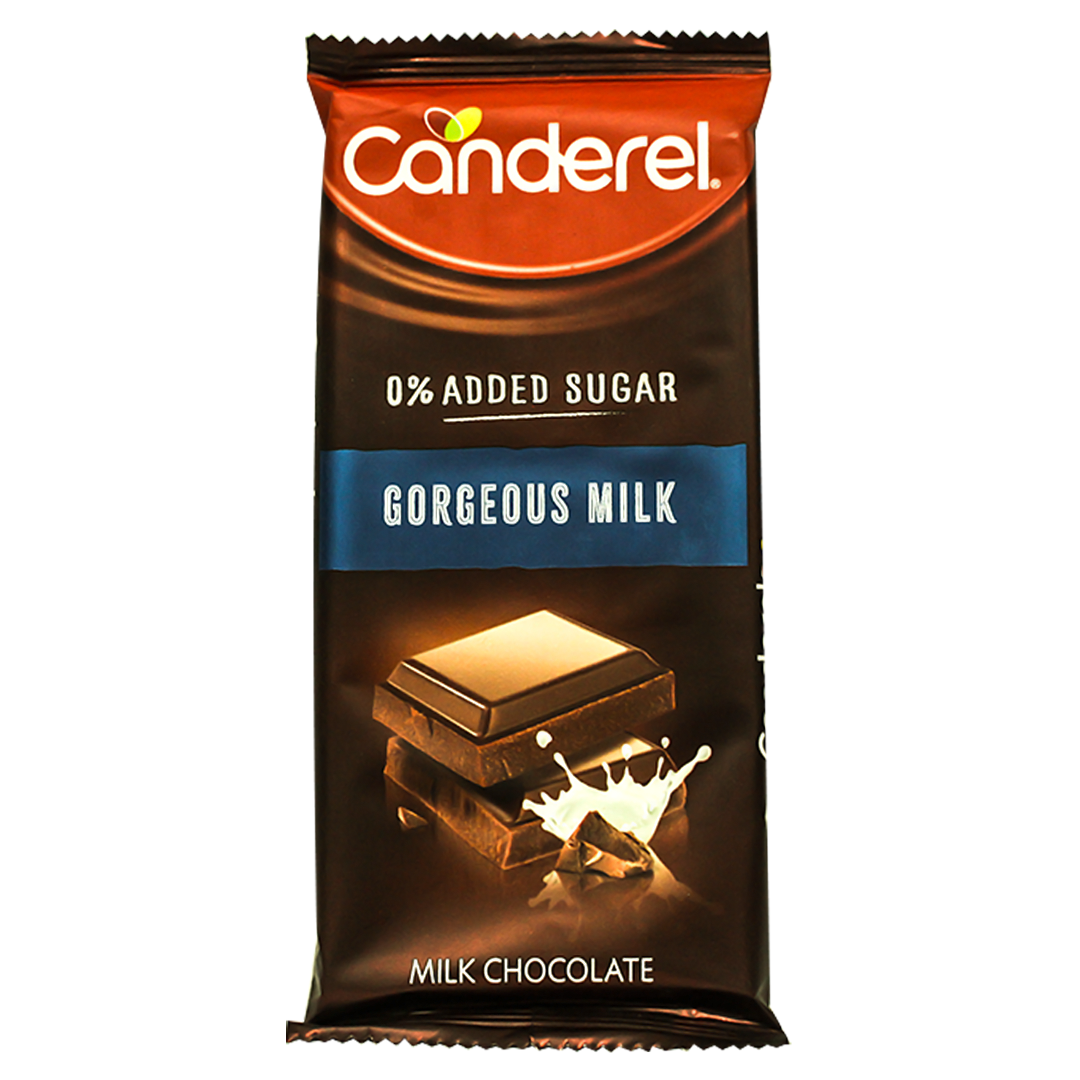 Canderel Gorgeous Milk Chocolate No Added Sugar 100g