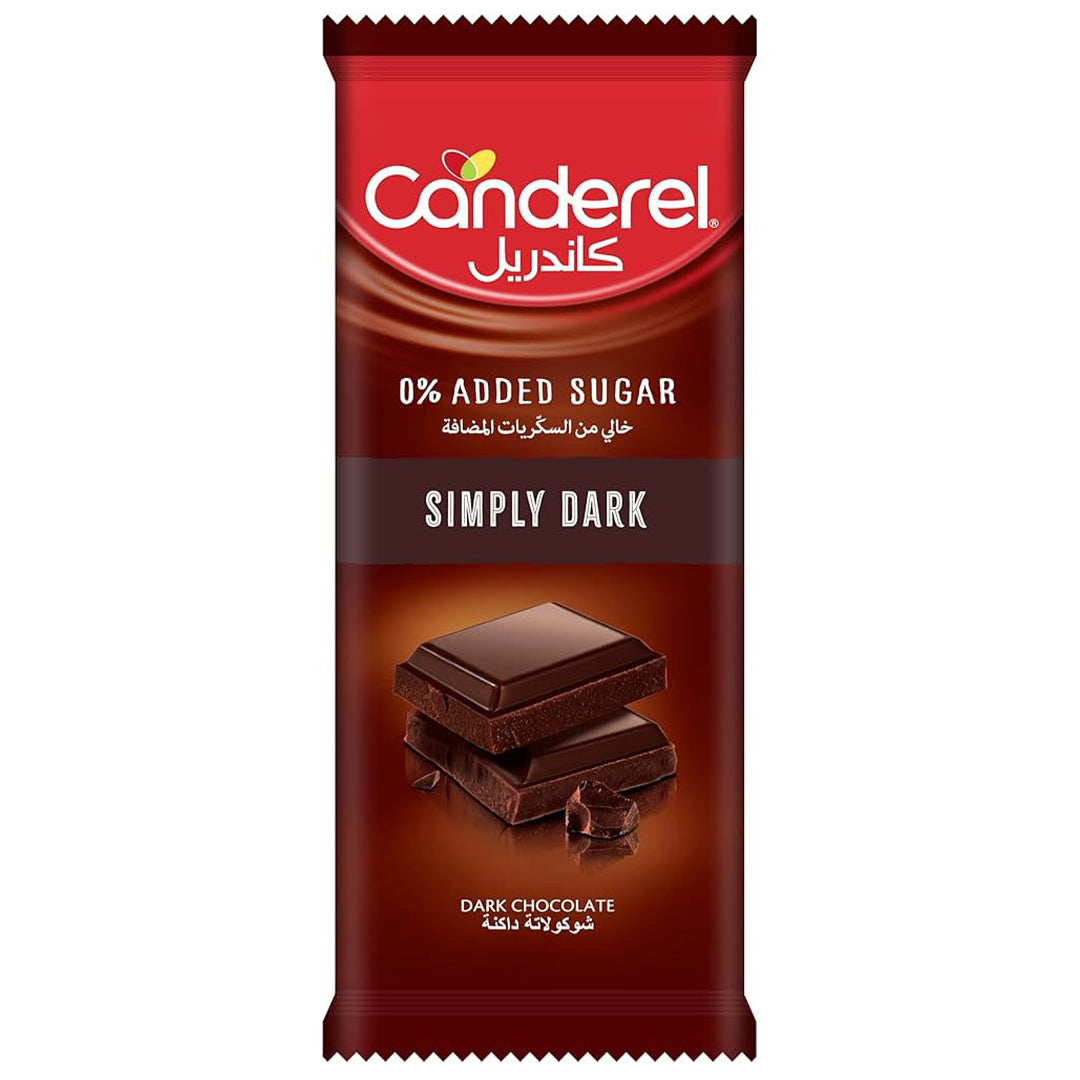 Canderel simple dark chocolate 0% added sugar 100g