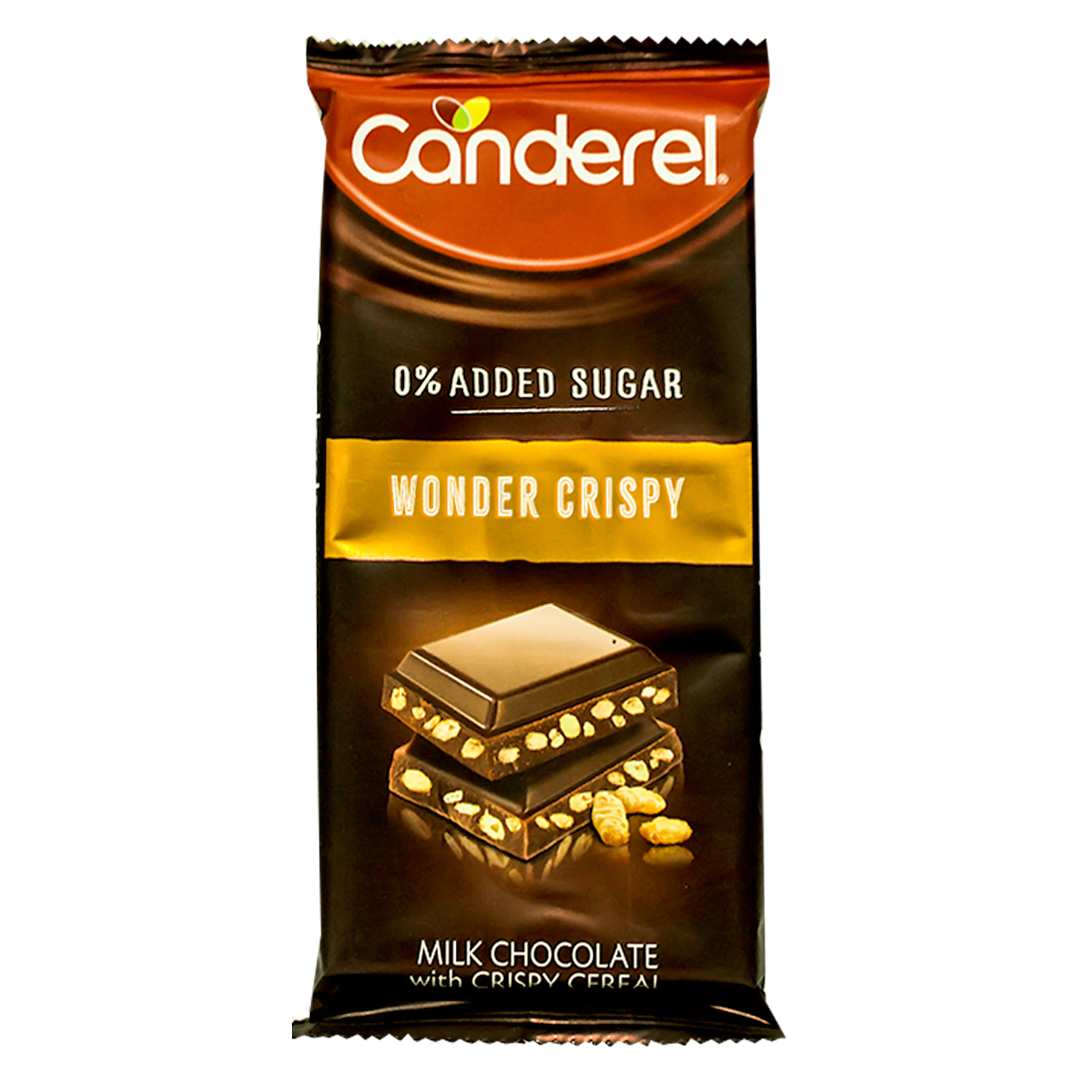 Canderel Wonder Crispy Milk Chocolate No Added Sugar 100g