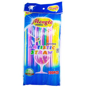 Mengte artistic straws 100pcs