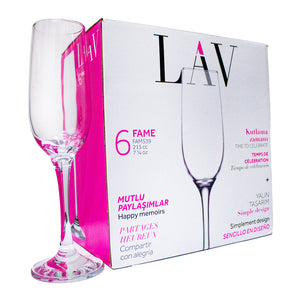 Lav celebration glassware 6pcs