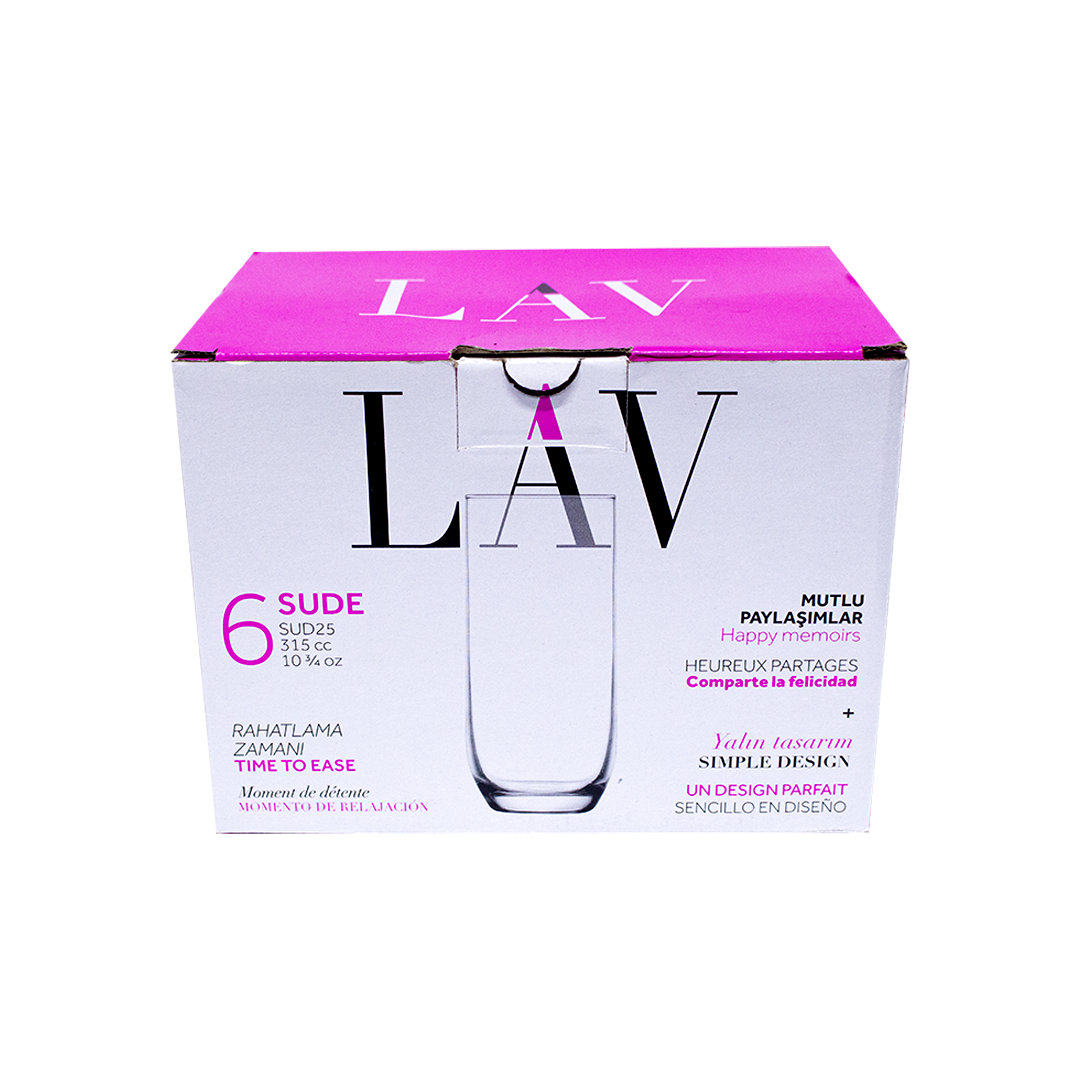 Long drink lav glass 6pcs no.sud25