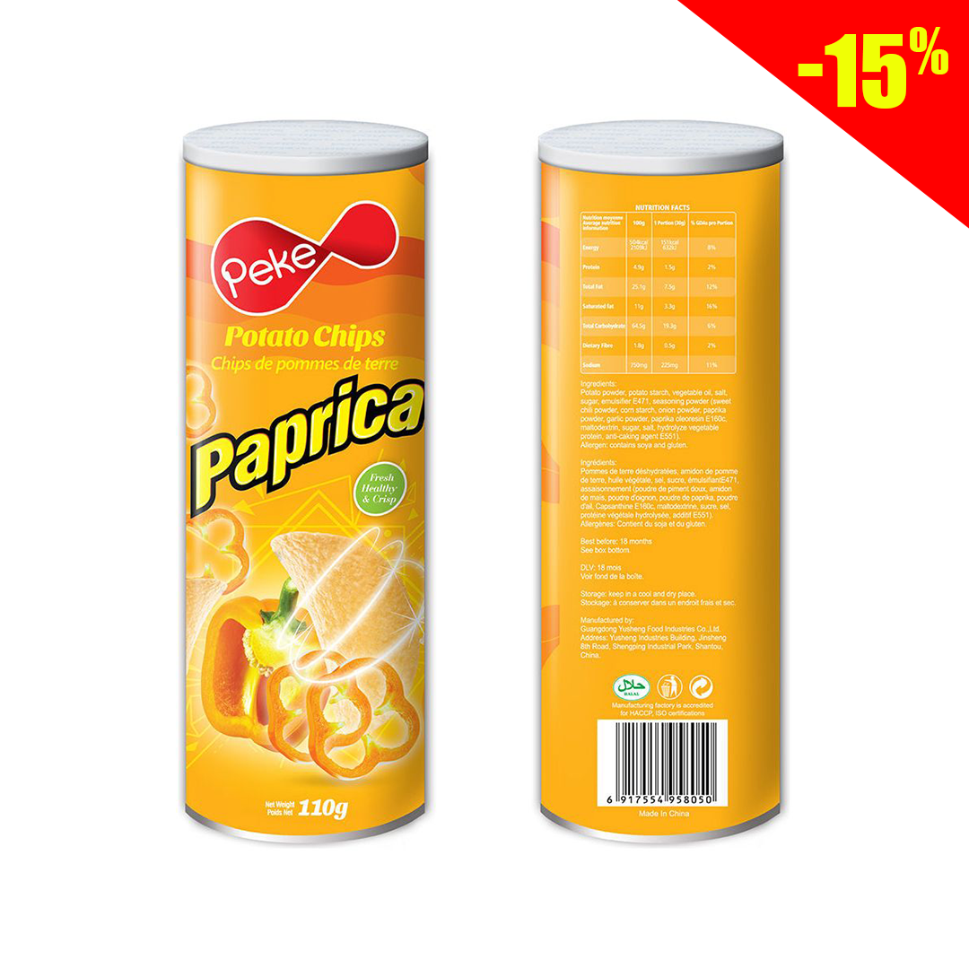 Peke paprika potato chips 110g