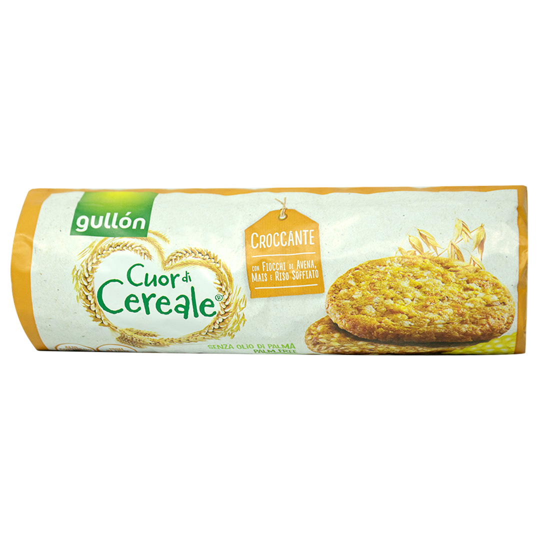 Gullon crunchy cereal heart biscuits 265g
