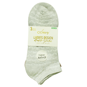 Cottny Women Ankle Socks Assorted 3 Pairs
