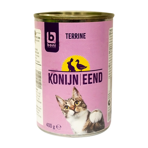 Boni duck & rabbit terrine for adult cat 400g
