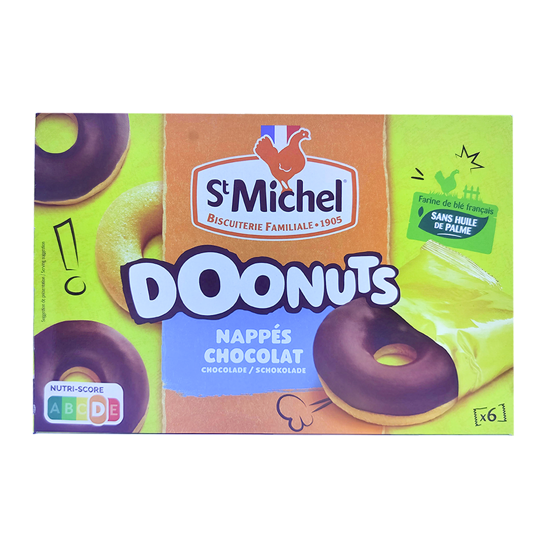 St Michel chocolate glazed donuts 180g