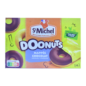 St Michel chocolate glazed donuts 180g