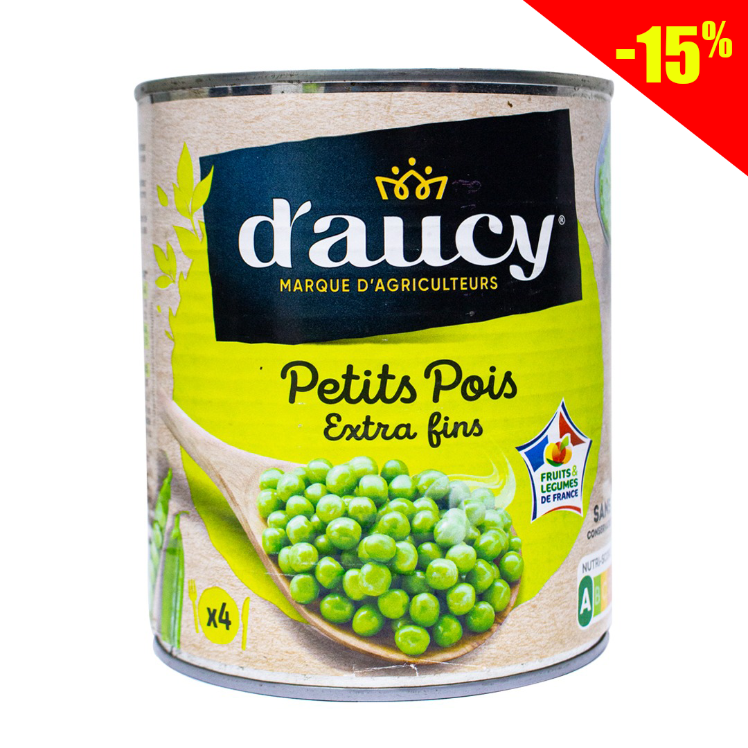 Daucy extra fine peas without preservative 800g
