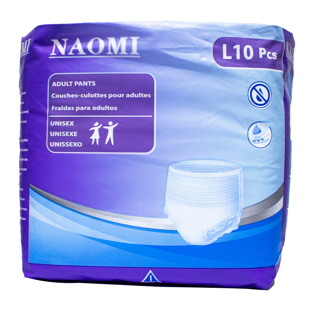Naomi adult diaper pants Large unisex 10 pieces