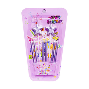 Birthday candles with stars