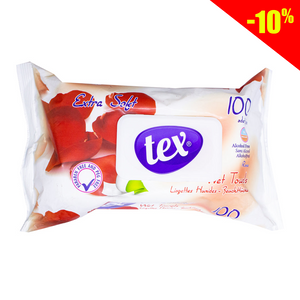 Tex extra soft wipes 100 pieces