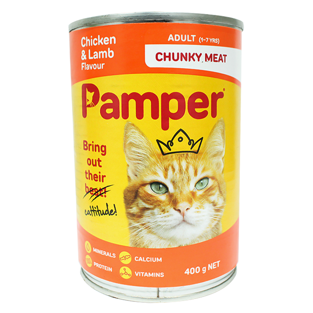 Pamper Complete Adult Cat Food Chicken and Liver 400g
