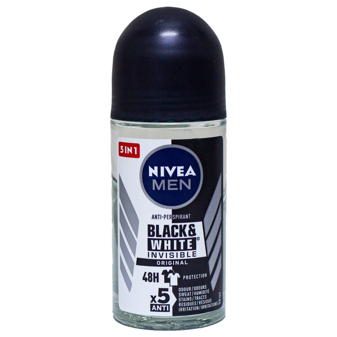 Nivea men's deodorant black &amp; white invisible original 48h 50ml