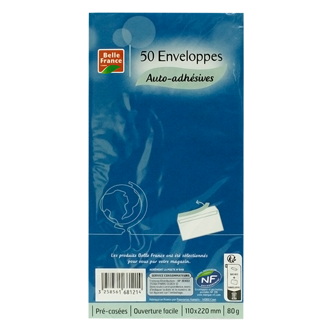 Belle France envelopes 110x220mm 50 pcs