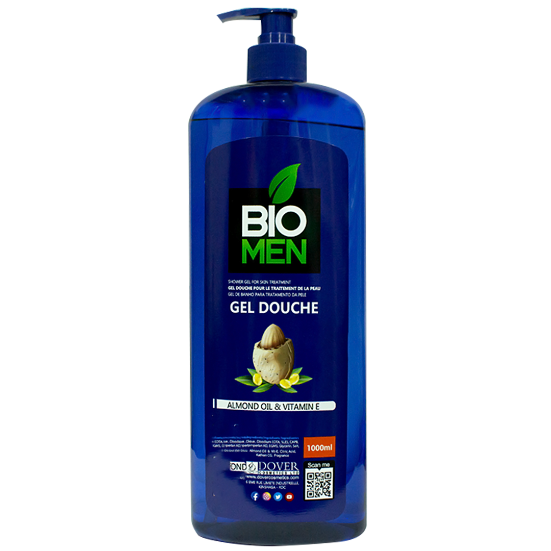 Bio Men shower gel Almond Oil & Vitamin E Blue 1000ml