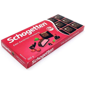 Schogetten dark chocolate cranberry original 18pcs 100g
