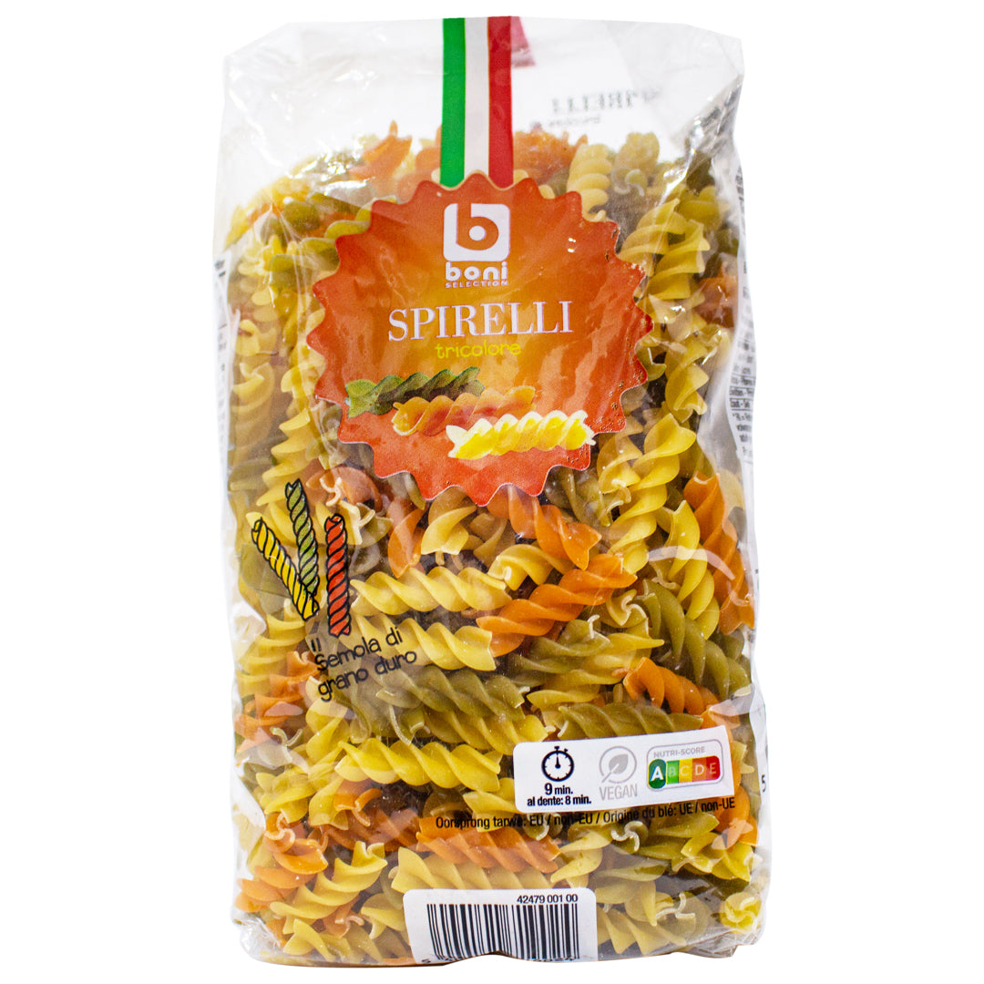 Boni tricolor spirelli pasta 500g