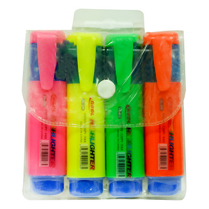 Stationery highlighters 4 pieces model 158-4