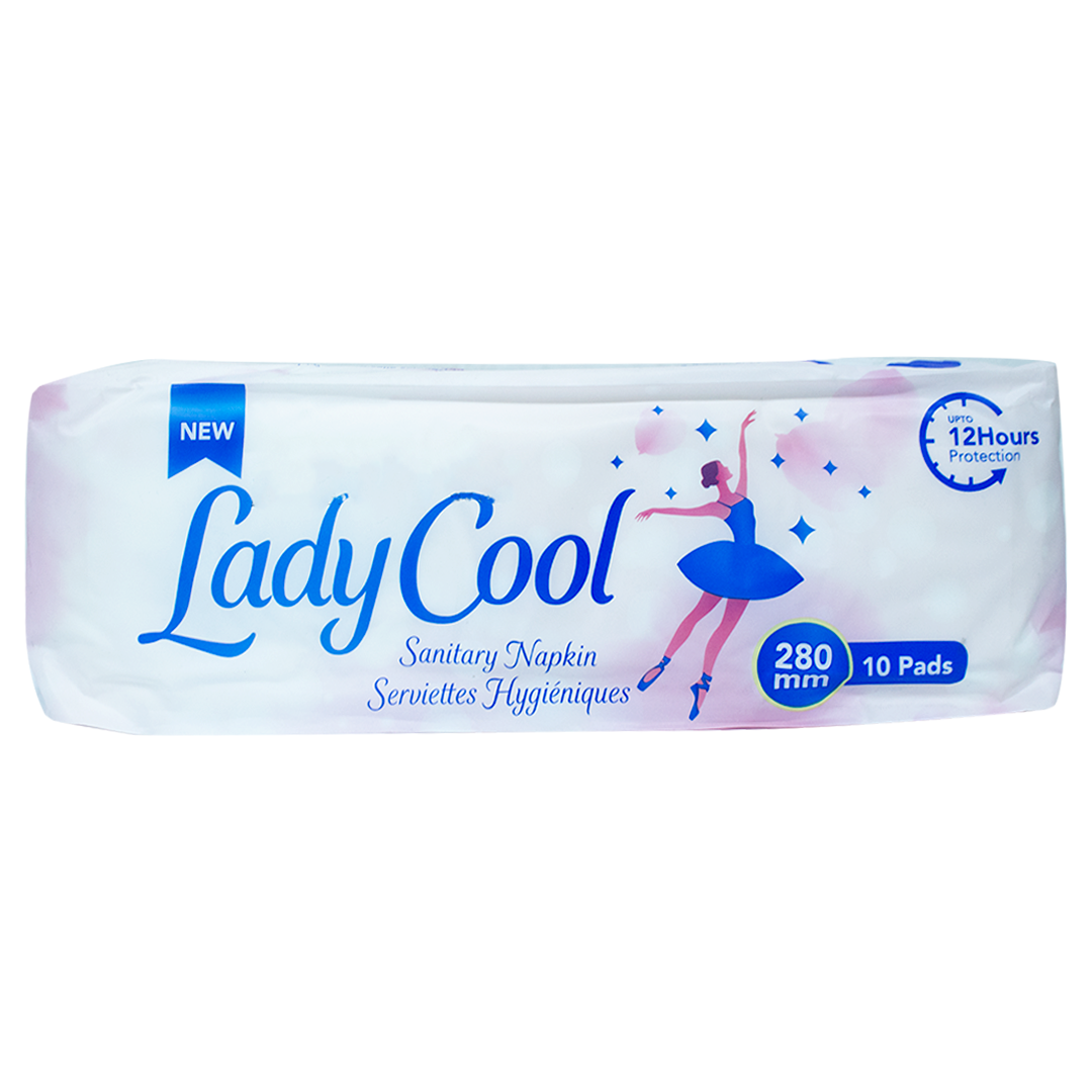 Lady Cool Sanitary Pads 280mm 10 Pieces