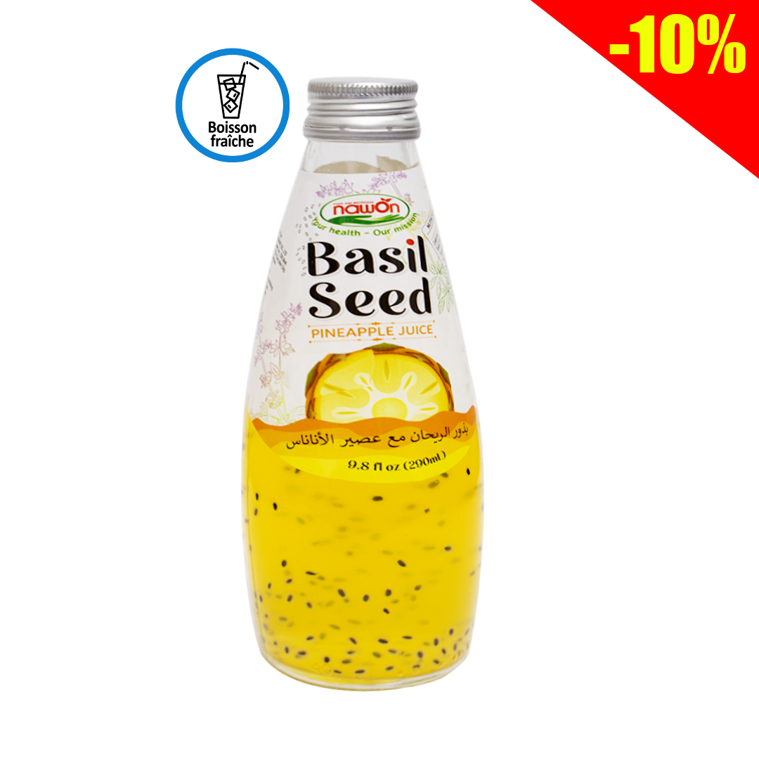 Nawon Basil Seed Pineapple Flavor Drink 290ml