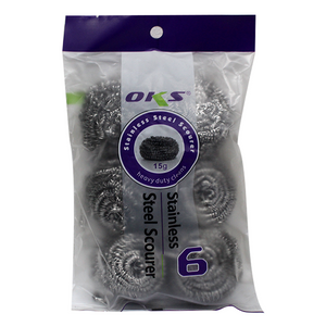 OKS steel sponges pack of 6