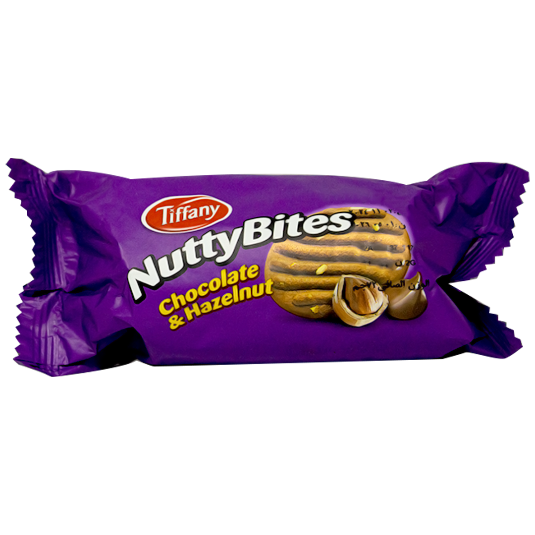 Tiffany Nutty Bites chocolate & hazelnut biscuits 72g