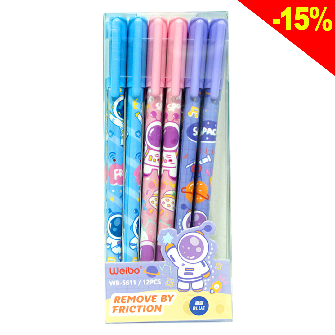 Weibo blue ballpoint pens 12 pieces