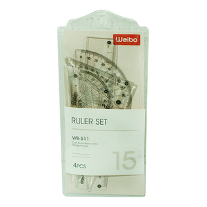 Weibo School Ruler Set 4pcs Model WB-511