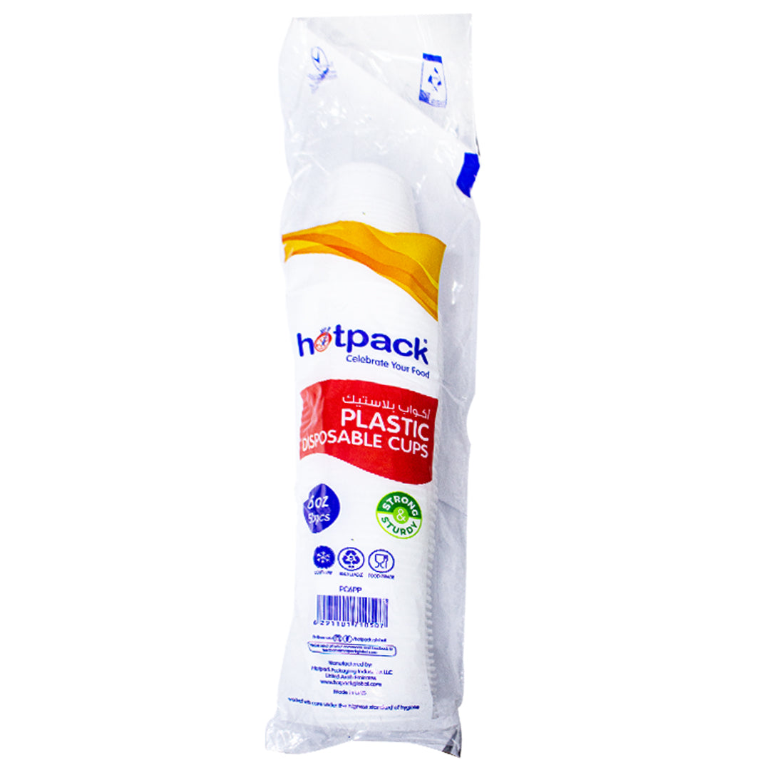 Hotpack disposable plastic cups 50 pieces