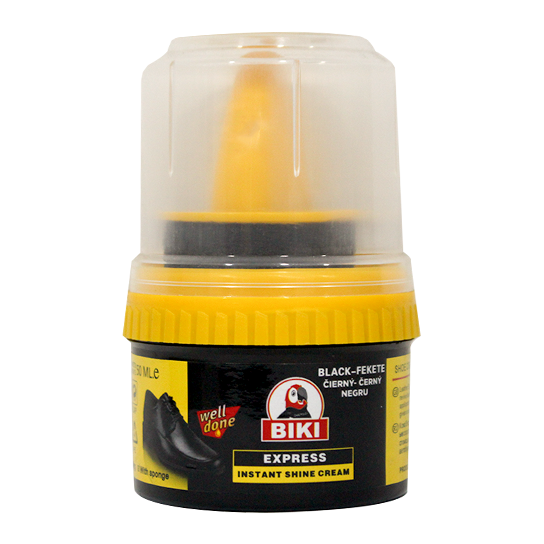 Biki Shoe Shine Cream Instant Express Black 50ml Model NO-350