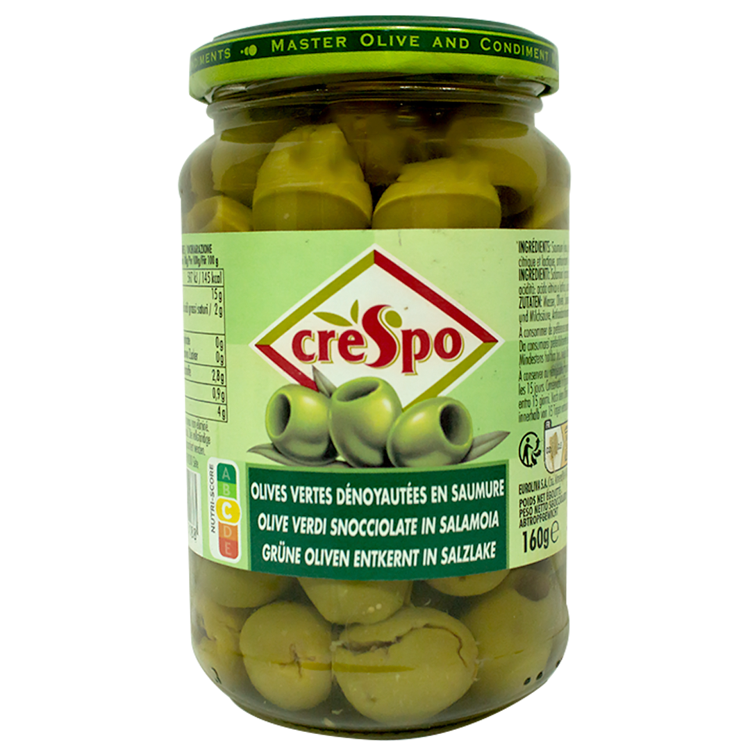Crespo pitted green olives 160g