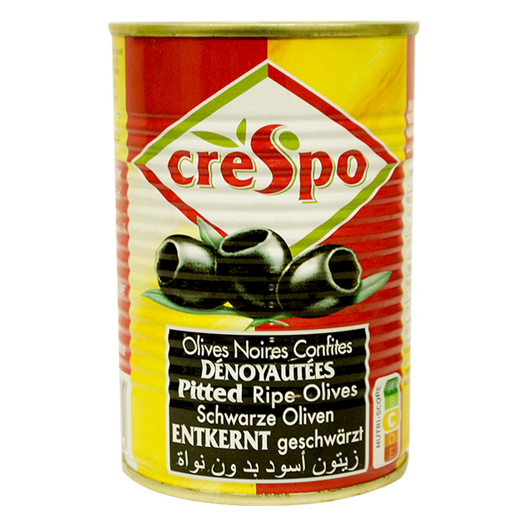 Crespo pitted black olives 425ml