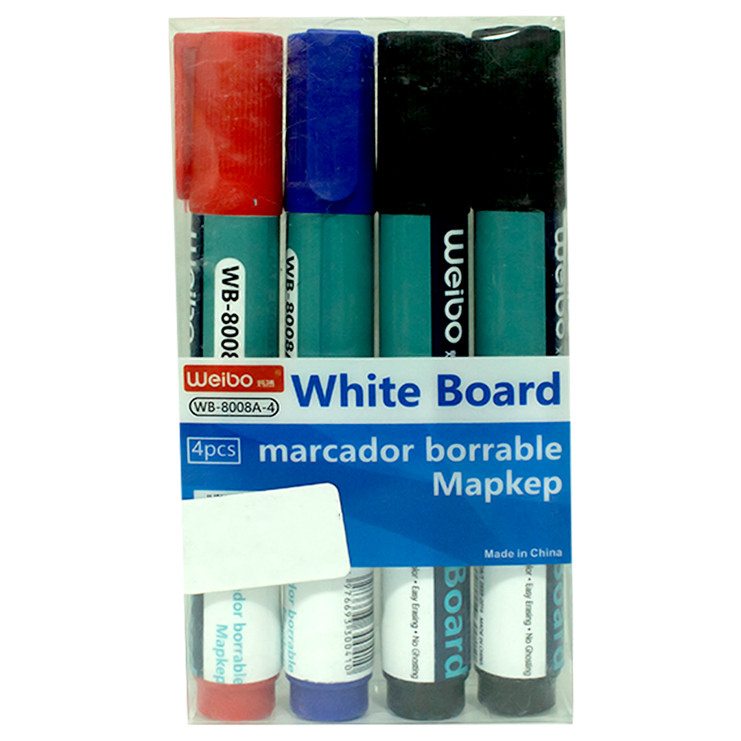 Weibo assorted color markers 4 pieces model WB-8008-4