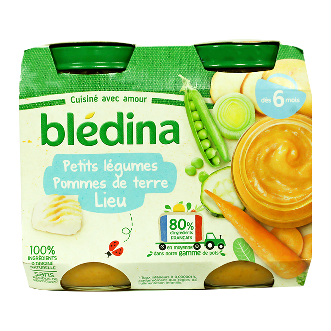 Bledina Baby Dish Vegetables Potato Pollock From 6 Months 2x200g